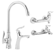 قیمت ست شیرآلات مدل آرچر کروم برند آئس در فروشگاه محمودی رئوف