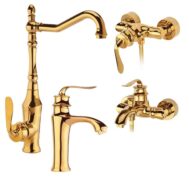 فروش ست شیرآلات طلایی آئس مدل هلن در محمودی رئوف