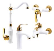 قیمت ست شیرآلات آئس مدل هلن سفید طلایی در فروشگاه معتبر محمودی رئوف