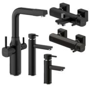 فروش ست شیرآلات یونیک برند شودر رنگ مشکی کروم در فروشگاه و نمایندگی معتبر محمودی رئوف