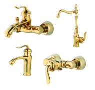 فروش ست شیرآلات تپس مدل لئوس رنگ طلایی در فروشگاه محمودی رئوف