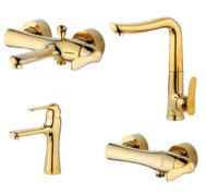 فروش ست شیرآلات یاتو برند تپس رنگ طلایی در فروشگاه محمودی رئوف