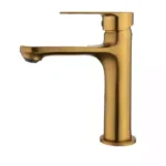 شیر روشویی کوتاه البرزروز مدل ونتو رنگ طلا مات