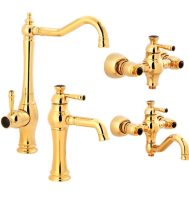 قیمت ست شیرآلات آئس مدل دیمون رنگ طلایی در فروشگاه و نمایندگی مجاز محمودی رئوف