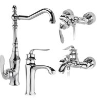 فروش آنلاین و حضوری ست شیرآلات آئس مدل هلن رنگ کروم در نمایندگی مچاز محمودی رئوف