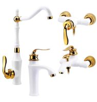 قیمت ست شیرآلات آئس مدل هلن سفید طلایی در فروشگاه معتبر محمودی رئوف