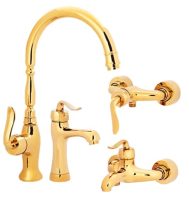 محمودی رئوف نمایندگی فروش ست شیرآلات آئس مدل سزار رنگ طلایی