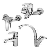 ست کامل شیرآلات قهرمان مدل اسپانیایی استیل کروم